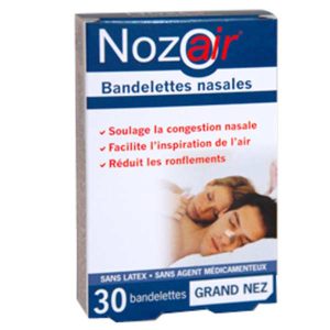 Nozoair Tiras Nasales Color Grandes 30 unidades - Phergal