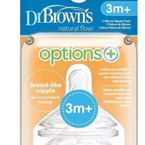 Drbrowns Tetina Standar Nivel 2 2Us. +3M