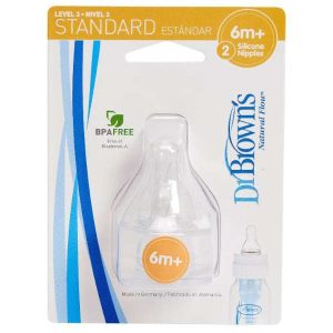 Tetina standar nivel 3 +6M 2 unidades - Dr. Browns