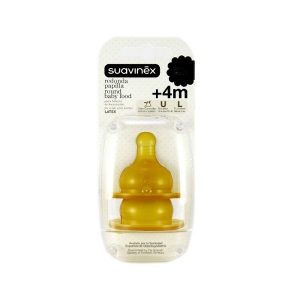 Suavinex Tetina Latex Papilla 2Uds. +4M