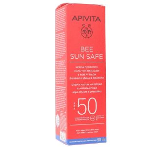 Crema solar facial SPF50 antiedad y antimanchas 50ml - Apivita