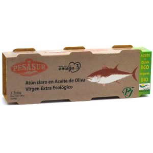 Atun Claro Aceite Oliva Virgen Extra 3X80Gr - Pesasur