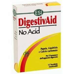Digestivaid No Acid (Amarillo) 12 Tabletas - Esi