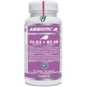 Vitamina D3 + K2 60 Tabletas - Airbiotic