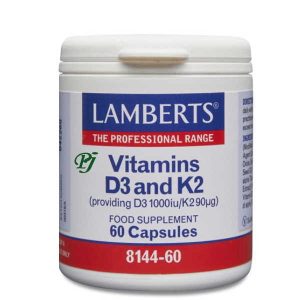 Vitamina D3 1000Iu + K2 90Ug 60 Capulas - Lamberts