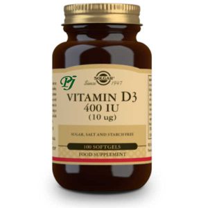 Vitamina D3 400Ui 10Mcg 100 Perlas - Solgar