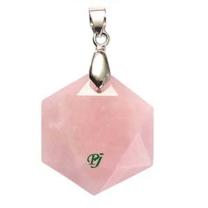 Colgante Estrella De David Cuarzo Rosa - Promineral