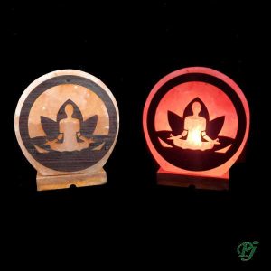Lampara De Sal Naranja Buda - Promineral