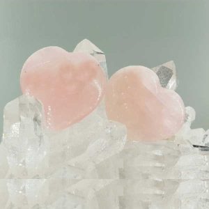 Corazon Cuarzo Rosa Plano - Promineral
