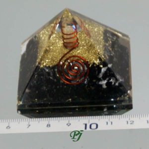 Piramide Orgonita Turmalina Negra 7X7Cm - Promineral