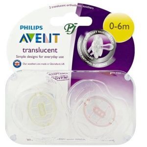 Chupetes Translucido 0-6M Bpa - Avent
