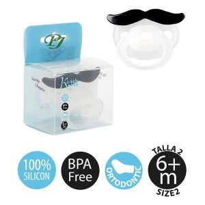 Chupete Anatomico Bigote 6+ Kiokids