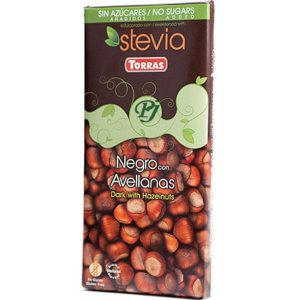 Chocolate Negro Con Avellanas Stevia 125Gr - Torras