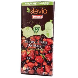 Chocolate Negro Frutos Bosque Stevia 125Gr - Torras