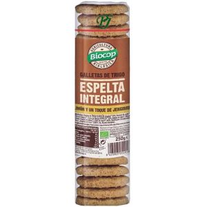 Galletas Espelta Integral Limon Jengibre 250Gr - Biocop