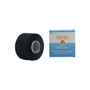 SPORTTAPE Venda elastica Adhesiva 3,75cmx10 m negr