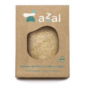 Azal manopla de baño luffa ovalada