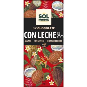 Sol tableta chocolate con leche coco bio 70 gr - Solnatural