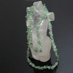 Collar chip fluorita verde