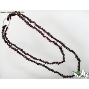 Collar chip largo granate
