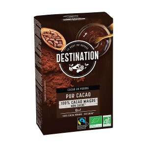 Cacao 100% 10-12% materia grasa bio 250gr Destinat