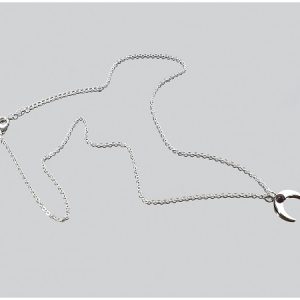 Collar de acero luna invertida ojo buey