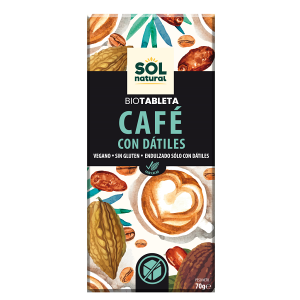 Tableta chocolate de café con dátiles Solnatural