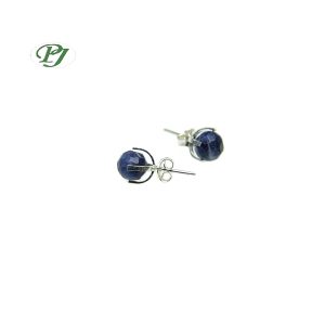 Pendientes Bola Sodalita - Promineral