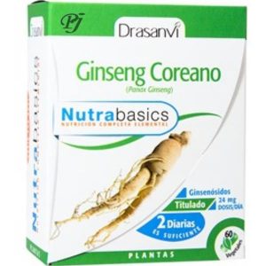 Ginseng Coreano 60 Capsulas Nutrabasics - Drasanvi