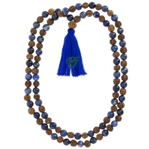 Mala Chakra Tercer Ojo Sodalita Y Rudraksha - Tierra Zen