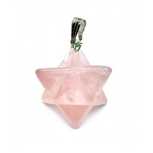 Colgante Mercaba Cuarzo Rosa - Promineral