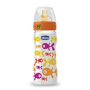 Biberon Fisiologico 4M+ Peces Caucho 330Ml - Chicco