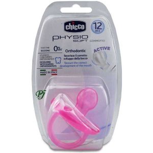 Chupete Physiosoft Silicona Rosa 12M - Chicco