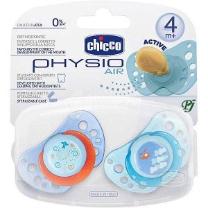 Chupete Physio Air Caucho Azul 4M+ 2Uds - Chicco
