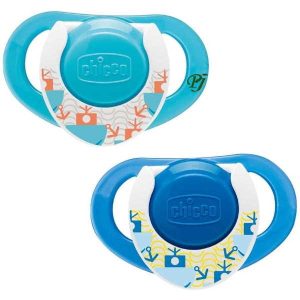 Chupete 0M+ Physio Caucho Azul 2Uds - Chicco