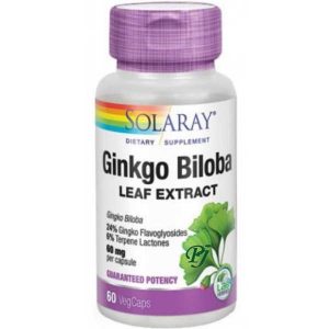 Ginkgo Biloba Extracto Hoja 60 Capsulas - Solaray