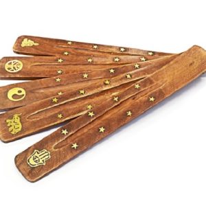 Tablilla porta inciensos madera 25 cm