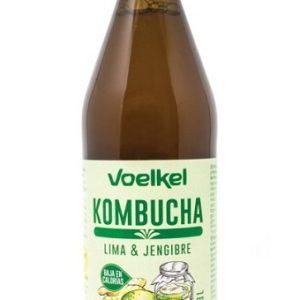 Kombucha lima y jengibre bio 330 ml. Voelkel