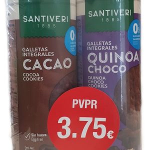 Galletas pack 0% cacao y quinoa choco