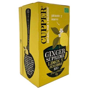 Cupper infusión limon y jengibre bio 20 bolsa 2,49