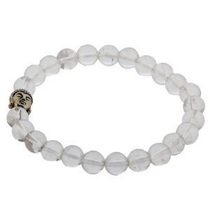Trinidad pulsera cristal roca buda 6 mm