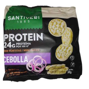 Mini tortitas protein cebolla 50gr - Santiveri