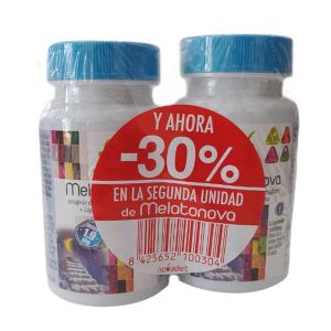 Pack melatonova 2x60 cápsulas 30% descuento en 2ª unidad - Novadiet