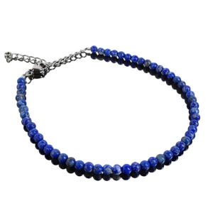 Tobillera bola 4 mm ajustable lapislazuli