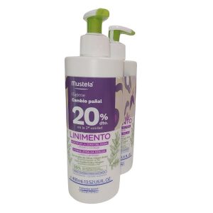 Linimento cambio pañal 400ml 2ª unidad 20% descuento - Mustela