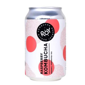 Kombucha ecológica frambuesa lata 33cl - ROY Kombucha