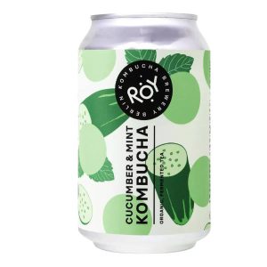 Kombucha ecológica pepino y menta lata 33cl - ROY Kombucha