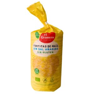 Tortitas de maíz sin sal y sin gluten 130gr - El Granero