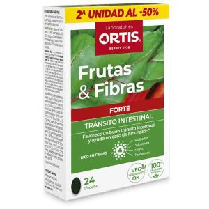 Frutras y fibras forte 2x24 comprimidos 2ª unidad al 50% - Ortis
