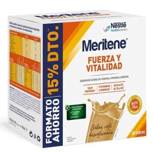 Meritene fuerza y vitalidad sabor descafeinado 30 sobres 15% descuento - Nestle Health